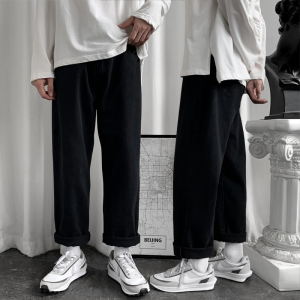 แฟชั่นกางเกงยีนส์ผู้ชาย ขากระบอกใหญ่ สีฟ้าย้อนยุค Men’s jeans 4 สี