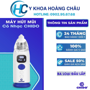 Máy Hút Mũi Cho Bé Sơ Sinh Và Trẻ Nhỏ Chido New 2024 - Bảo Hành 24Tháng 3 Cấp Độ Hút Phát Nhạc Công Nghệ Nhật Bản