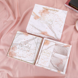 Hộp quà tặng tự gấp hộp quà cưới hoa văn cẩm thạch