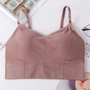 Sando Braless Adjustable Beautiful Back Vest Bra Breathable Seamless Wireless Thin Comfort Bra
