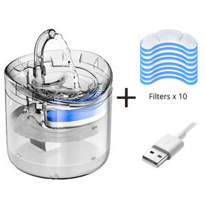 Automatic Smart Pet Water Fountain 2L Large Capacity USB Quiet Pump Multi-Layer Filtration Sensor Flow Water Backup