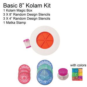 Kolam Kit | Rangoli Kolam Machine Set | Kolam Thattu | 4| 8 Inch | Deepavali Decoration Kolam Kit | Art Set