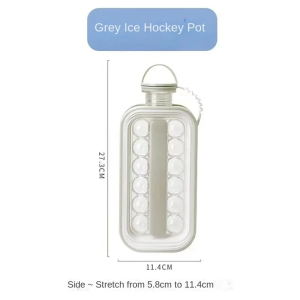 2 dalam 1 Pembuat bola es silikon silikon ketel kreatif cetakan es batu dapur bar gadget es hoki kisi hoki membuat ketel