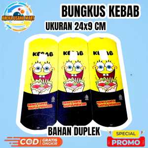 Grosir 500 Pcs Kertas Bungkus Kebab Duplek Ukuran 24x9 Cm