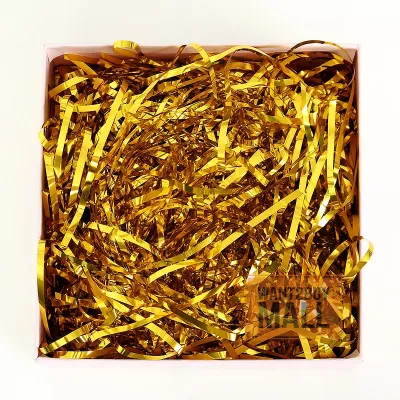 100g Metallic Gold Bright Shredded Raffia Paper Hamper Wrapping Gift Box Filler Cebisan Emas Hiasan Hantaran Kenduri
