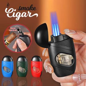 HỘP QUẸT BẬT LỬA KHÈ XÌ GÀ 3 TIA KIỂU QUẢ TRỨNG GAS LỘ THIÊN (CÓ KHOEN ĐỤC XÌ GÀ) (FULLBOX) _ Gia Dụng Nhân Ái