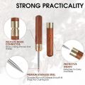 Stainless Steel Ice Pick with Wooden Handle and Sheath Kitchen Ice Speak Knife Ice Breaker Tool For Ice Heavy Duty. 