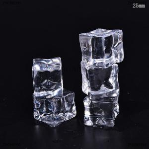 [COD] ZHONGYI0 10ชิ้น/แพ็ค acrylic ICE cubes Clear 2/2.5/3cm Square