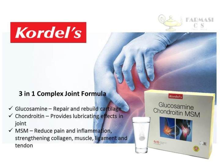 Kordel's Glucosamine Chondroitin MSM Efferverscent (15's) Lazada