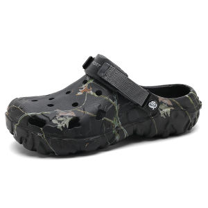 Free Shipping One Shoe Two Styles: Fashionable Oversized Perforated Sandals For Men Suitable For Both Indoor And Outdoor Wear Casual Slip-On Sandals Trendy Beach Shoes For Men