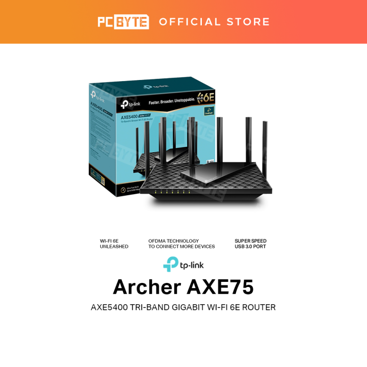 TP-Link Archer AXE75 AXE5400 Tri-Band Gigabit Wi-Fi 6E Router | Lazada