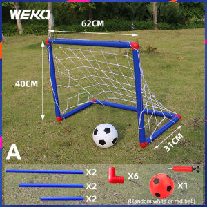 WEKO Childrens Soccer goal frame Portable installation Soccer sports Indoor and outdoor entertainment Free pump and Soccer 62cm/120cm large size