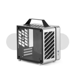 Mechanic Master C25Plus Portable Mini-tower ITX Aluminum Chassis with Side Transparency Compatible with SFX/ATX Power Supplies.