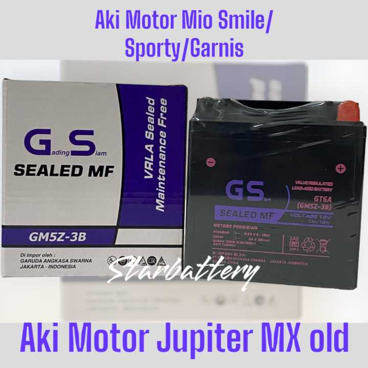 Aki asah Motor Honda LEGENDA Aki kering GM5Z-3B GS Gading Siam aki