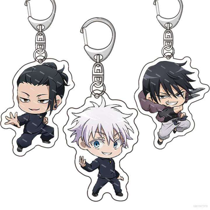 Jujutsu Kaisen Keychain Anime Keyring Acrylic Cute Gojo Satoru Kugisaki ...