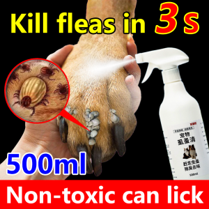 Ticks and fleas killer for dog 500ml Kill all the bugs Tick and Flea Spray Anti ticks and fleas for dogs Pet insecticide spray Dog spray for ticks and fleasPet spray Plant formula for cats and dogs Non-toxic Pets can lick