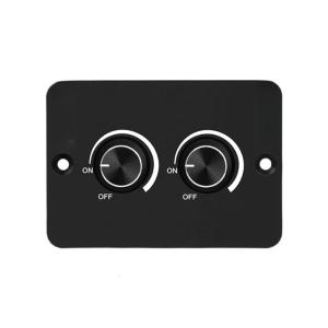 Quiet Round Dimmer Switches Double Control 60W LED Dimmer Switches Double Knob Adjusters Tool for 12V LED Systems In Vehicles