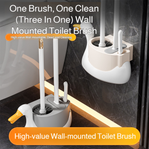 แปรง เป็นมิตรกับสิ่งแวดล้อม แปรงสุขภัณฑ์ ติดผนัง ทนทาน ใช้งานได้จริง การจัดเก็บและทําความสะอาด