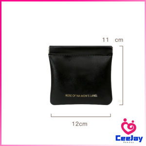 CeeJay กระเป๋าพกพา สีพื้น เรียบหรู ใส่เครื่องสําอาง แบบพกพา Portable bag