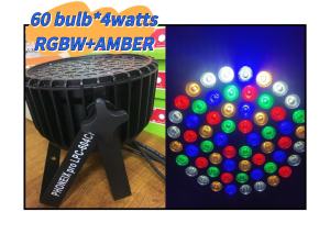 RGBW + Amber Parled light stage lighting aluminum case slim type LPC604-H (1pc.) 60 bulb/4 watts