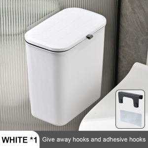 🔥Upgraded Hanging Trash 9L Can Kitchen Dustbin Rubbish Bin Cabinet Door Floor Wall Mounted Kitchen Tong Sampah Sangkut