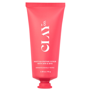 ClayCo Matcha Enzyme Face Scrub with AHA + BHA for Gentle Exfoliation Deep Pore Cleansing Blackhead Removal Skin Brightening & Texture Refining for Oily Acne-Prone & Combination Skin | 70 g