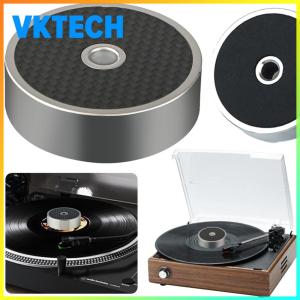 [Vktech] LP Vinyl Record Player Disc Turntable Stabilizer 304 Stainless Steel/Carbon Fiber Record Weight Stabilizer for Vibration Balanced