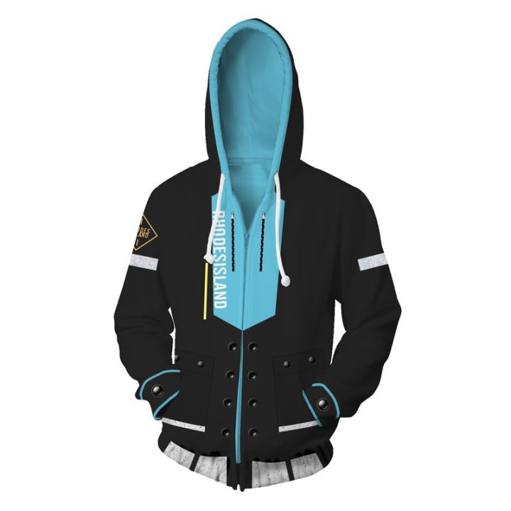 Game Arknights Cosplay Costume Protagonist Amiya Zipper Hoodie 3D Printing  Sweater Jacket