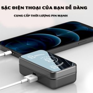 Tai Nghe Bluetooth S20 Phiên Bản Pro Pin Trâu Nút Cảm Ứng Tự Động Kết Nối Chống Nước Chống Ồn Thiết Kế Hộp Gương Sang Trọng - BẢO HÀNH 1 ĐỔI 1