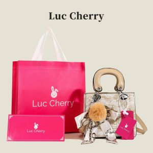 G51022 LUCCHERRY TAS SELEMPANG WANITA PREMIUM FREE PAPERBAG  SERTIFIKAT HANDBAG IMPORT ELEGAN MEWAH