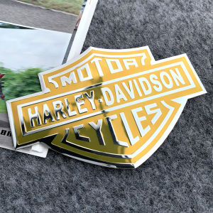 ฮาร์เลย์มอเตอร์3D อลูมิเนียมรถจักรยานยนต์สติ๊กเกอร์ถังน้ำมันเชื้อเพลิงสติ๊กเกอร์โลโก้สำหรับ Harley-Davidson