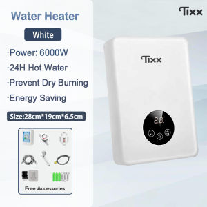 TIXX Water Heater 6500W Household 24H Hot Water Instant Heating Prevent Dry Burning Touch Screen Automatic Temperature Control