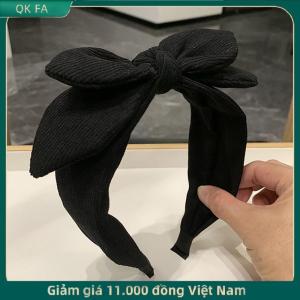 QK FA ✨ Đẹp Mới Lớn Bow Thỏ Tai Mũ Nón Cho Phụ Nữ Headband Cô Gái Cổ Điển Bow Tóc Ban Nhạc Rộng Hoop Hairband Tóc Phụ Kiện