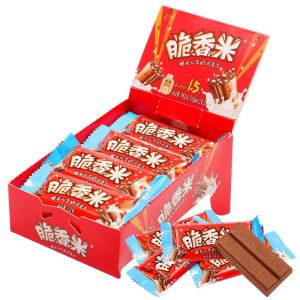 【Anmi Food】德芙脆香米牛奶夹心巧克力216g盒装巧克力儿童零食Defu Crispy Fragrant Rice Milk Sandwich Chocolate 216g Boxed Chocolate Childrens Snacks Candy