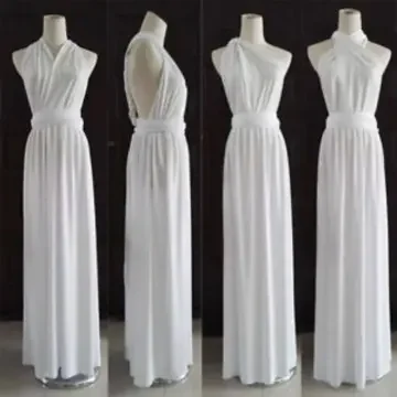 Fashion off white infinity dress