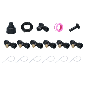 Quiet Misting Cooling System Kits with Quiet Water Fog Nozzle for Patios Garden Greenhouse Backyard