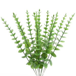 【10PCS】38cm Artificial Eucalyptus Leaves High End Decoration Family Birthday Party Simulation Leaves