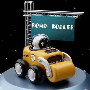 พร้อมนกหวีด นักบินอวกาศ ความเฉื่อย รถวิศวกรรม รถขุด รถดันดิน รถของเล่น รถยนต์ของเล่น ขนาดเล็ก แบบดึงถอยหลังแล้วปล่อย