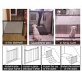 Pet Gate Baby Gate Magic Mesh Pet Gate Enclosure Fences Adjustable Portable Folding Mesh Dog Gate. 