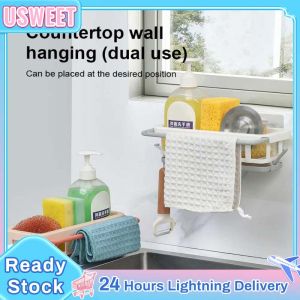 Scalable Sponge Holder Kitchen Sink Organizer Dish Rack for Kitchen Bathroom Wall Mounted Storage Rack With Drainer