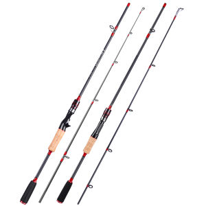 Joran Pancing 2 Bagian Joran Pancing Serat Karbon Lemparan Berputar Bass Trout M Power 165M
