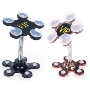 Auto Car Double Suction Cup Mobile Phone Holder Petal Shaped Sucker Universal Vehicle Bracket Automobile Cellphone Stand