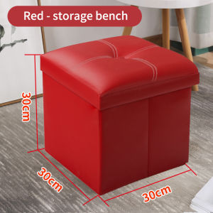 ESH Rectangular Square Storage Stool Sit Adult Sofa Folding Storage Box Ottoman chair Folding Box Storage Organizer Box