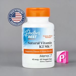Doctors Best Vitamin K2 MK-7 with MenaQ7 45mcg 60 Veg Caps