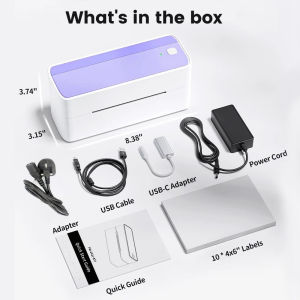 Phomemo 241BT USB/Bluetooth Thermal Printer for WaybillShipping LabelBarcodeSticker