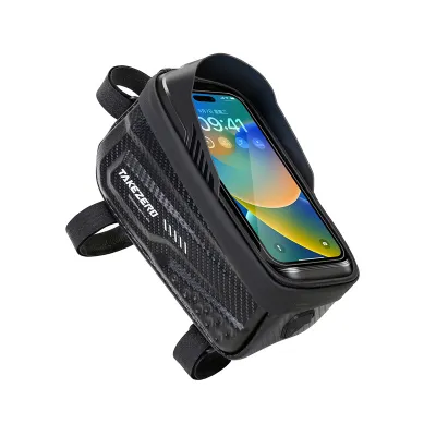 TAKEZERO Bicycle Bag Bike Front Tube Frame Bag Waterproof 6.8 Inches Touchscreen Bag For MTB Road Bikes