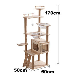 สวนสนุกแมว 6 ชั้น - มีแคปซูลนอนและเสาหลายแบบให้เลือกปรับเปลี่ยน สอนฟรีไม่มีกั๊ก