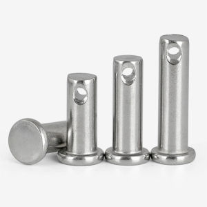 M3 M4 M5 M6 M8 M10 304 Stainless Steel Pin Shaft GB882 Axis Pin Flat Head Cylindrical Pin With Hole Positioning Pin