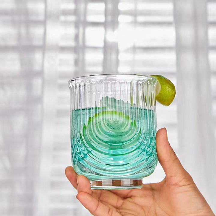 Afternoon Tea Highball Glass Classic Ripple Glass Cups Vintage ...