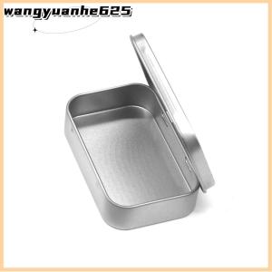 [WYH Store] COD Metal Rectangular Empty Mini Tin Box Tinplate Push Candy Cases Bins Jar Hinged Containers Small Organizer Storage Box